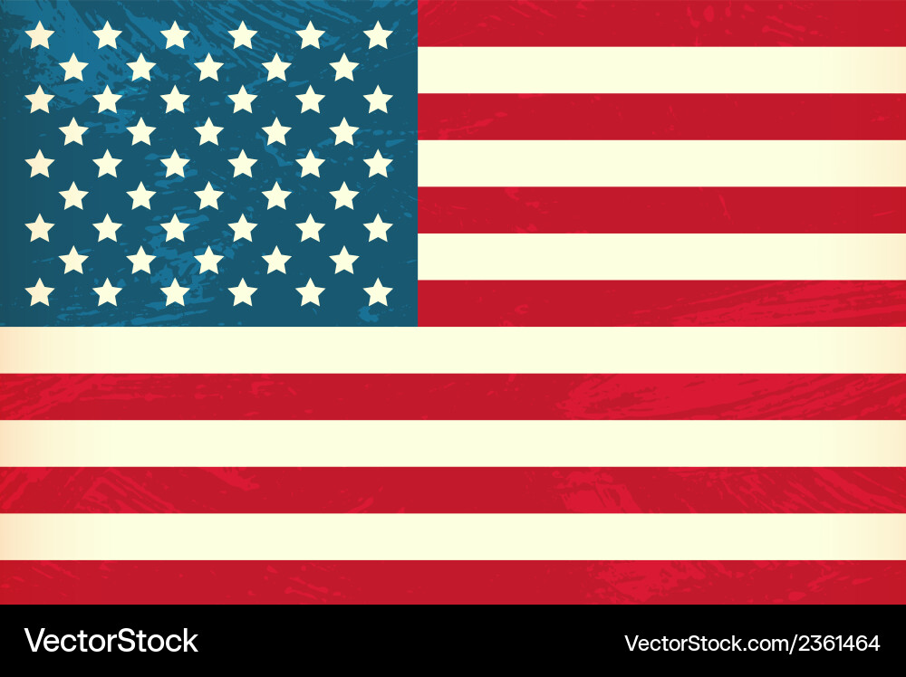 Grunge USA Flag Vector Image