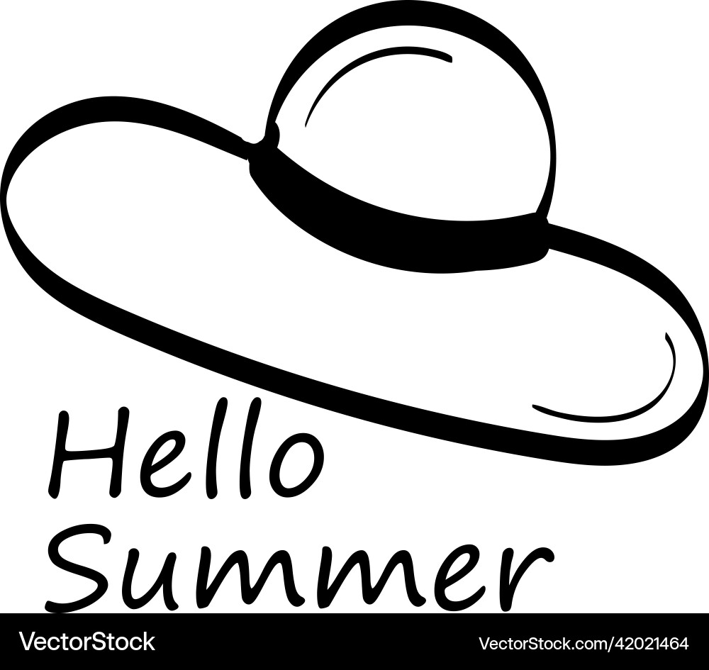 Hand drawn hello summer background for print Hand drawn hello summer background for print vector image