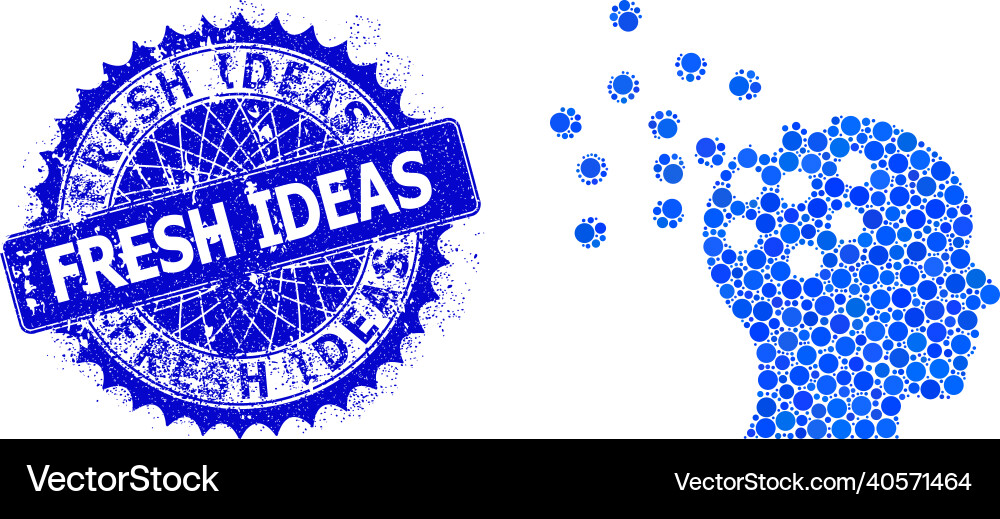 Intellect synthesis composition of small Intellect synthesis composition of small Vector Image