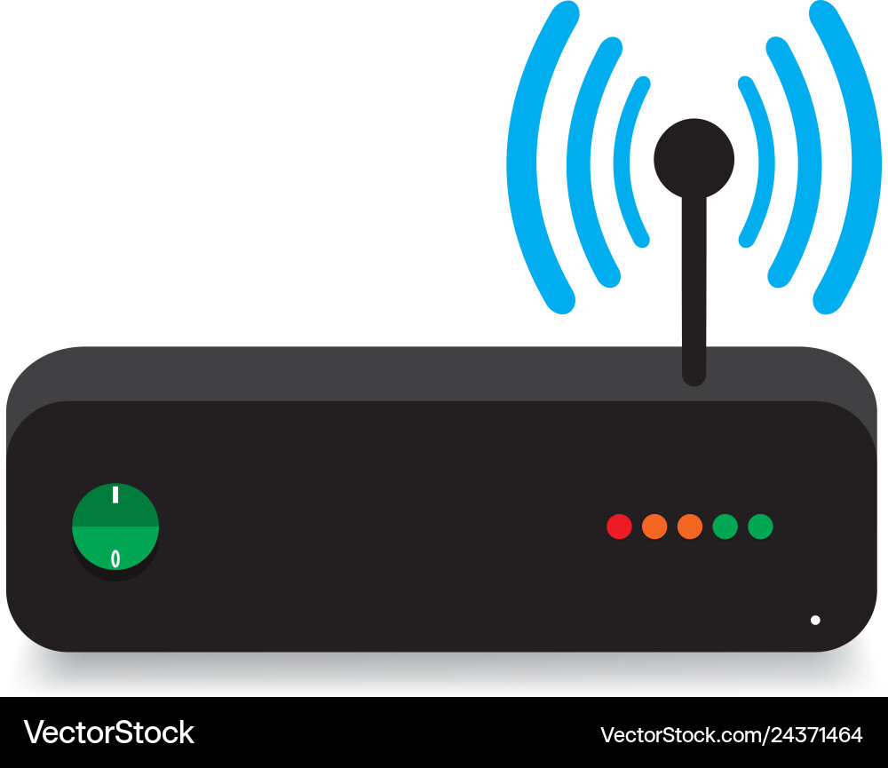Router modem connection with shadow Vector Image