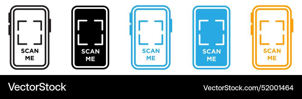 Scan me icon line art Scan me icon line art vector image