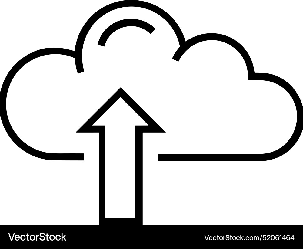 Upload outline icon symbol image Upload outline icon symbol image Vector Image