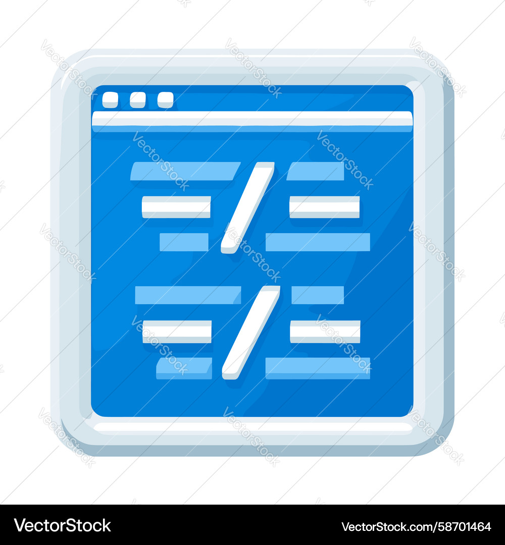 Visuelle Darstellung einer Codeeditor-Schnittstelle Vektorbild