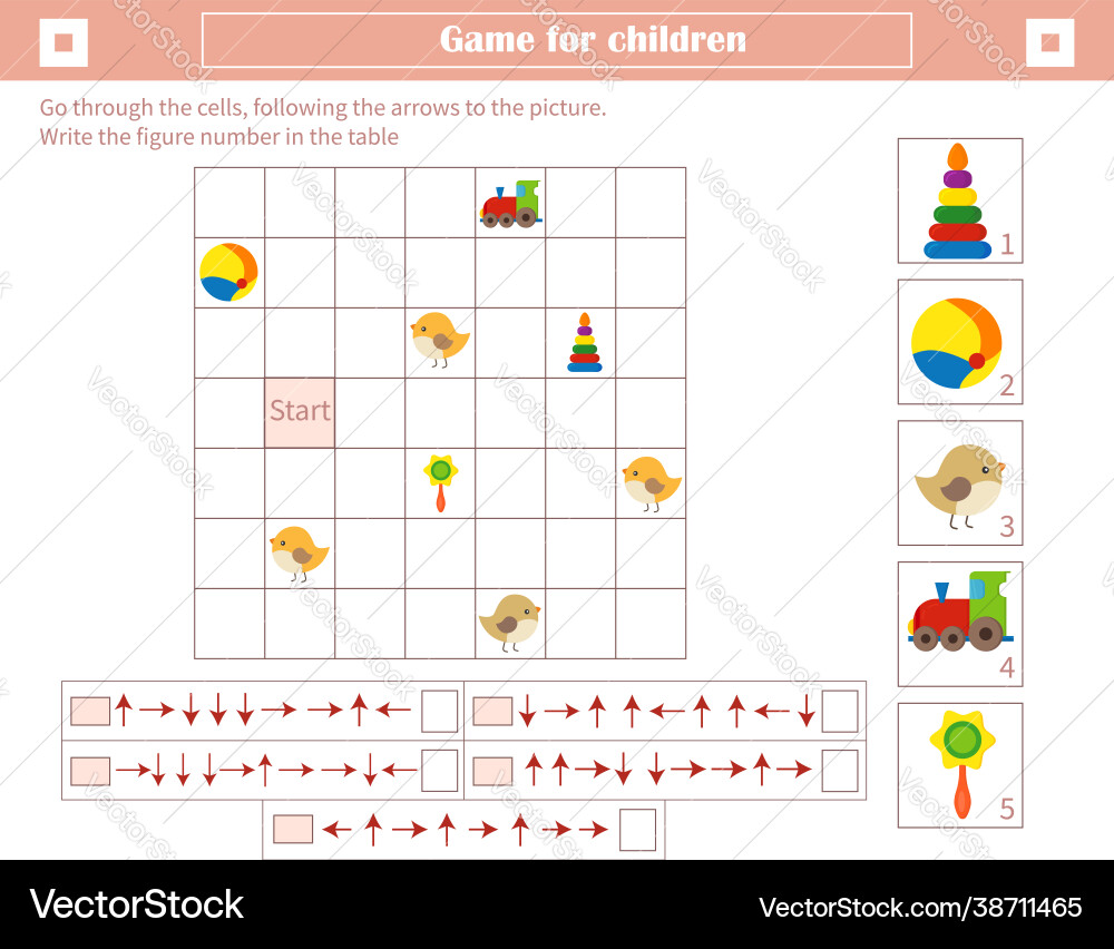 A game for children development spatial think A game for children development spatial think vector image