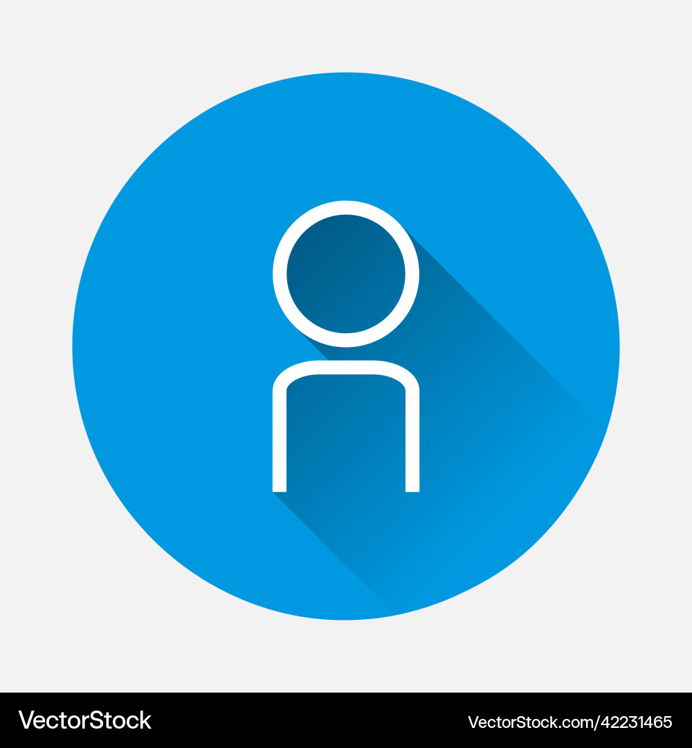 Add user icon on blue background flat image Vector Image