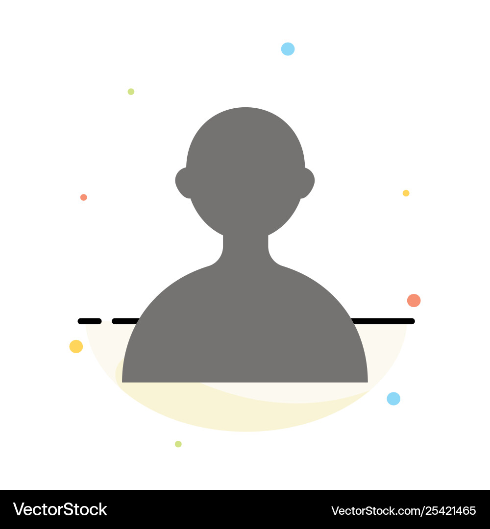 Avatar user basic abstract flat color icon Avatar user basic abstract flat color icon Vector Image