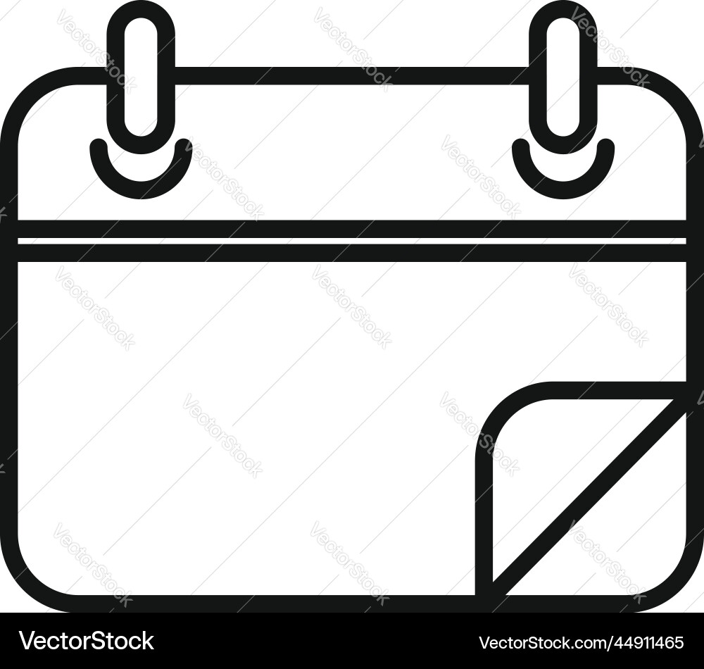Calendar icon outline computer interface Calendar icon outline computer interface vector image
