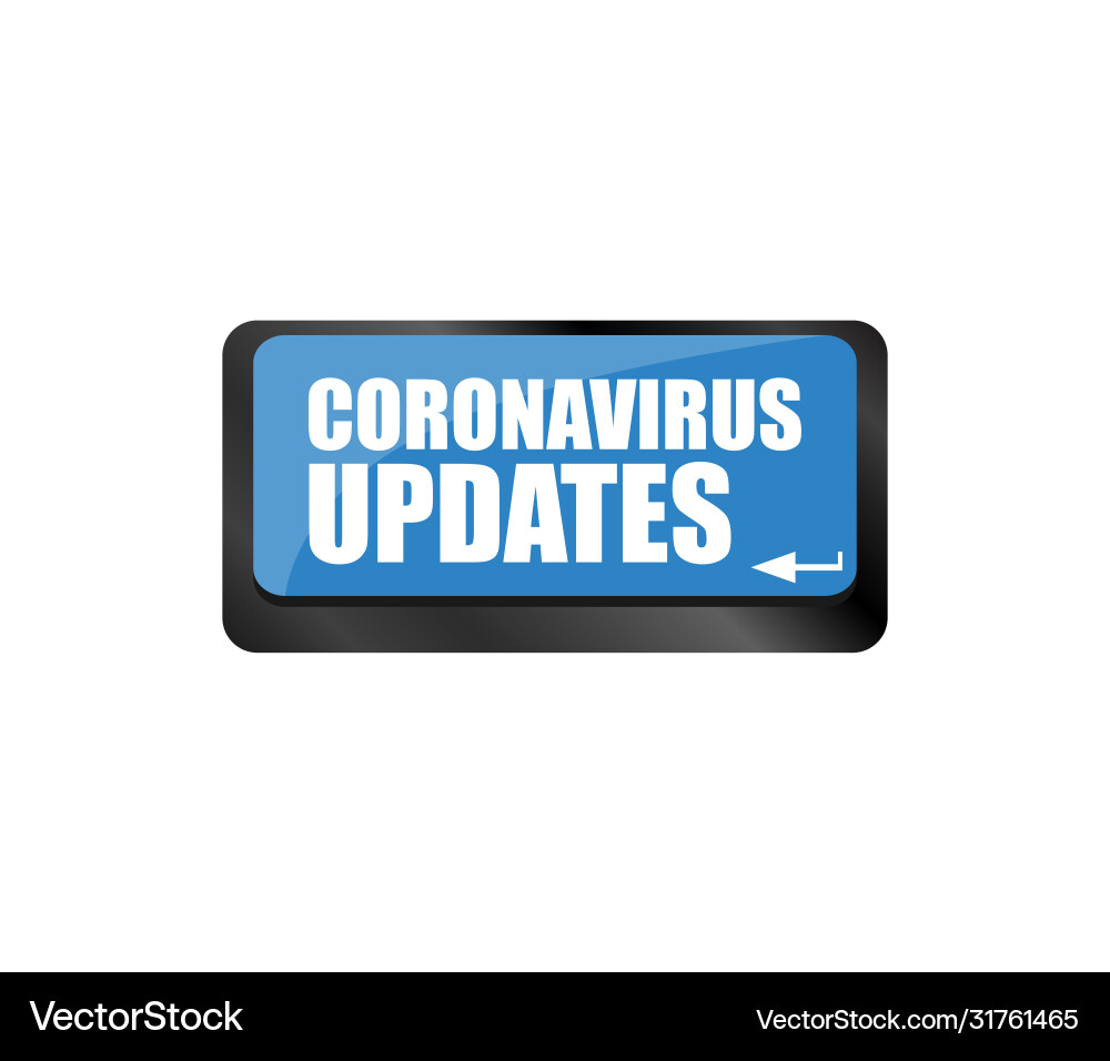 Computer keyboard with a key and coronavirus Computer keyboard with a key and coronavirus vector image