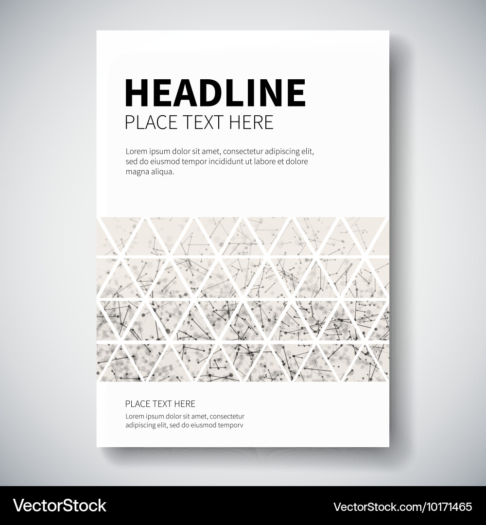 Cover design with abstract colorful triangulated vector image