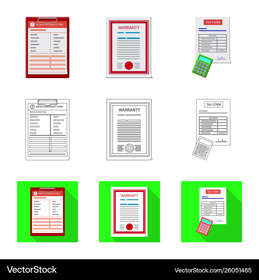 Design form and document logo Vector Image