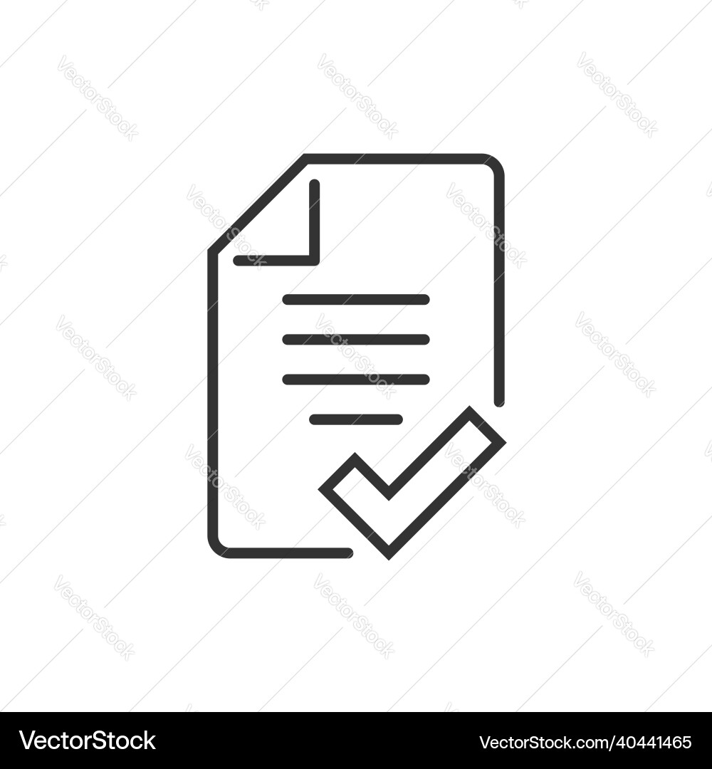 Document checklist icon in flat style report Vector Image
