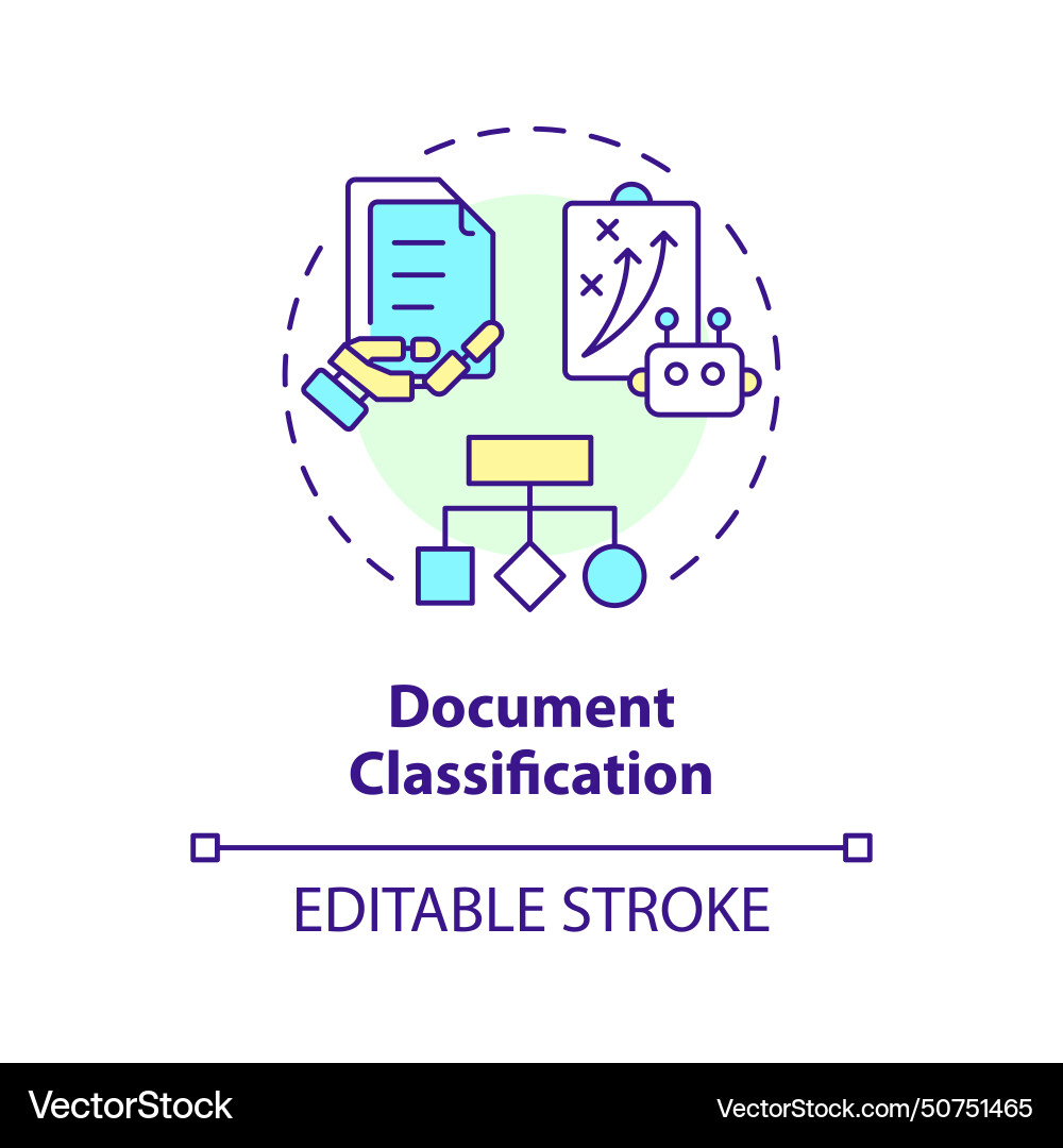 Document classification multi color concept icon vector image