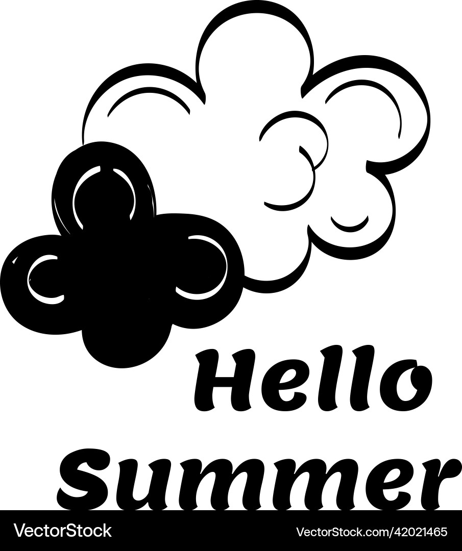 Hand drawn hello summer background for print Hand drawn hello summer background for print Vector Image