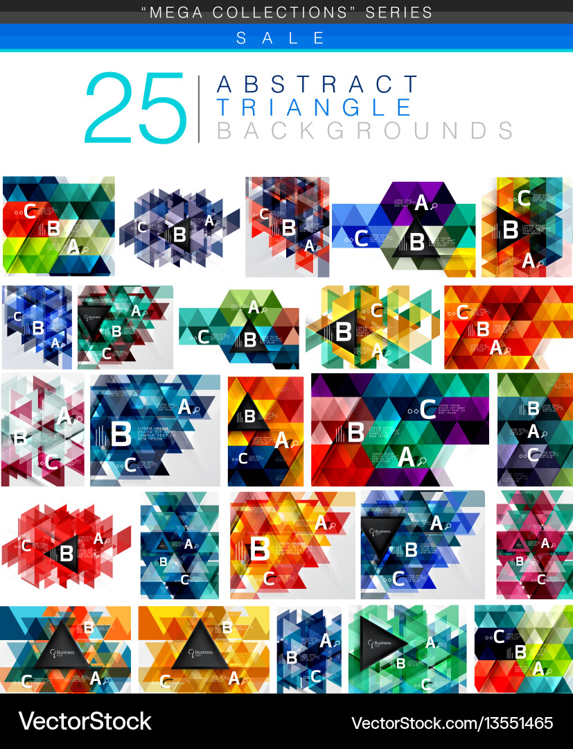 Low Poly Triangle Abstract Backgrounds Vector Image