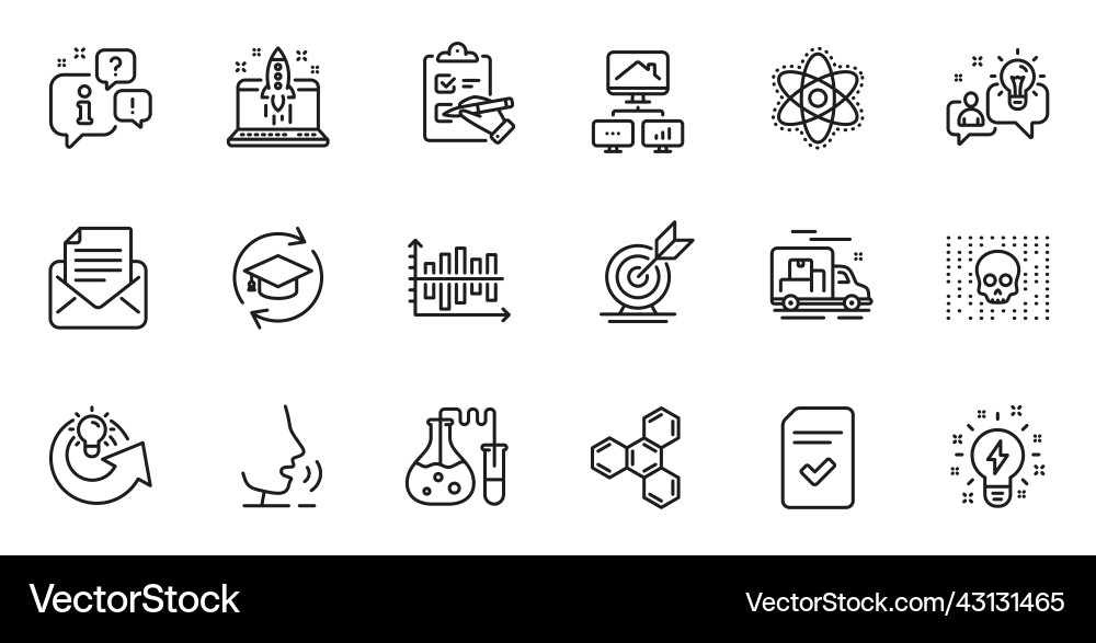 Outline set of idea cyber attack and share Outline set of idea cyber attack and share Vector Image