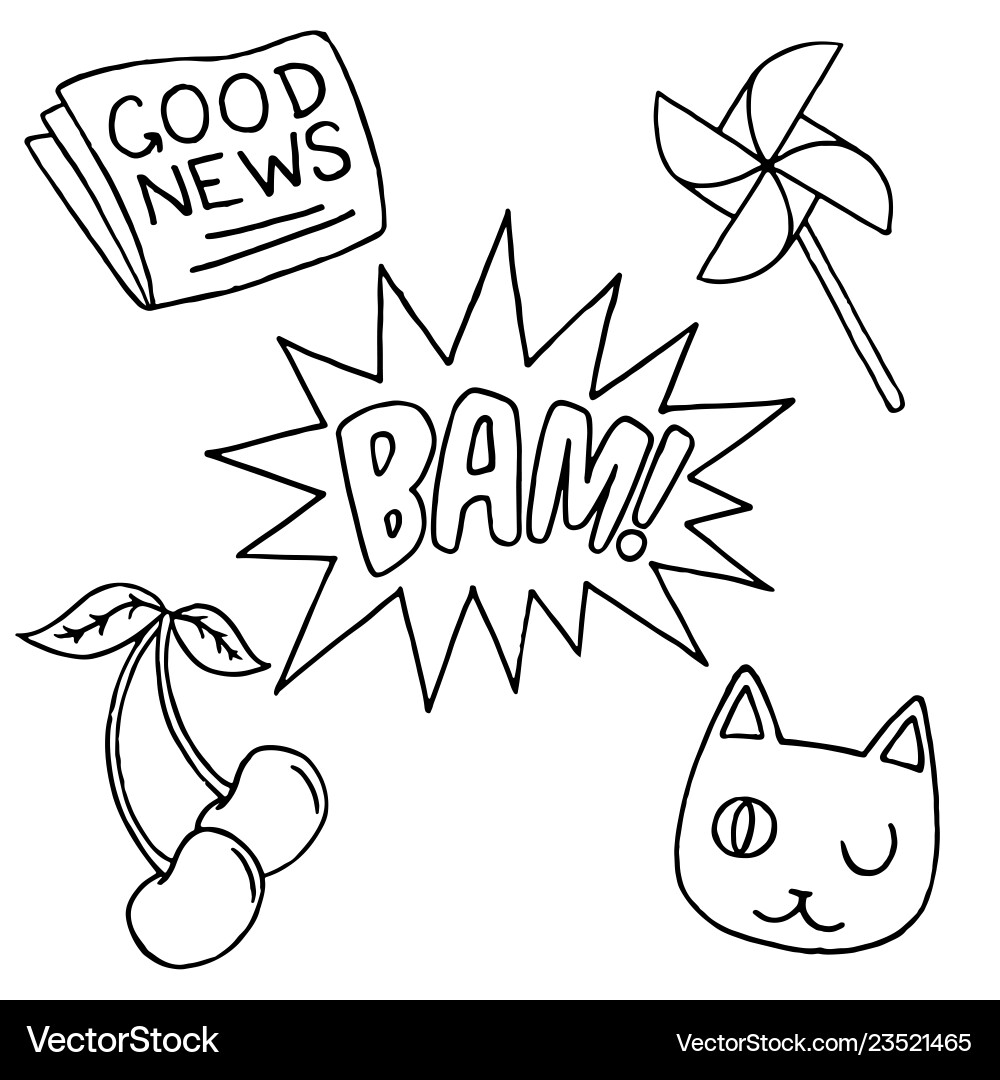 Patch set on white background Patch set on white background vector image