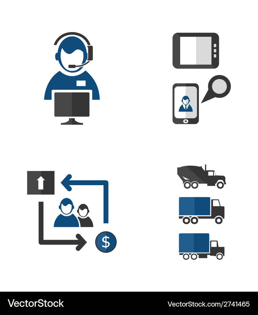 Process Icons - Business Workflow vector image