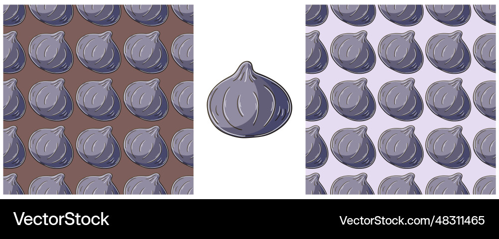 Seamless pattern color set in hand draw style can Vector Image