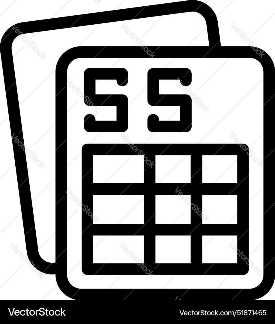 Spreadsheet software representing Spreadsheet software representing vector image