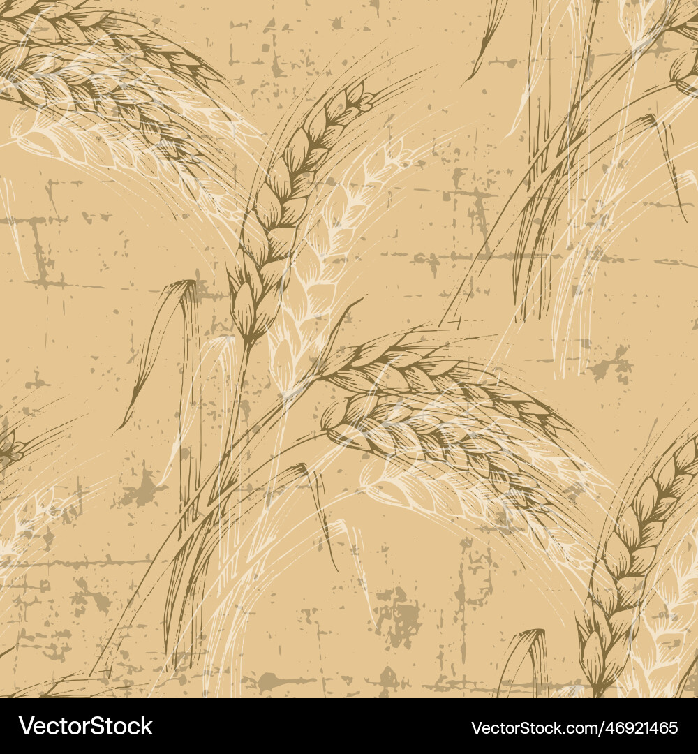 Wheat Field Pattern - Rustic Texture vector image