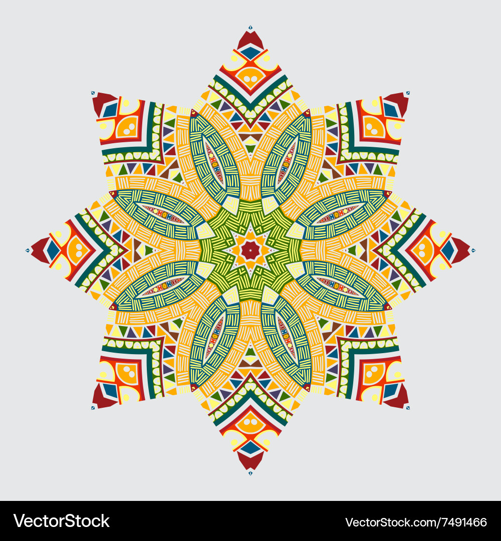 Circular abstract pattern in arabic style Vector Image