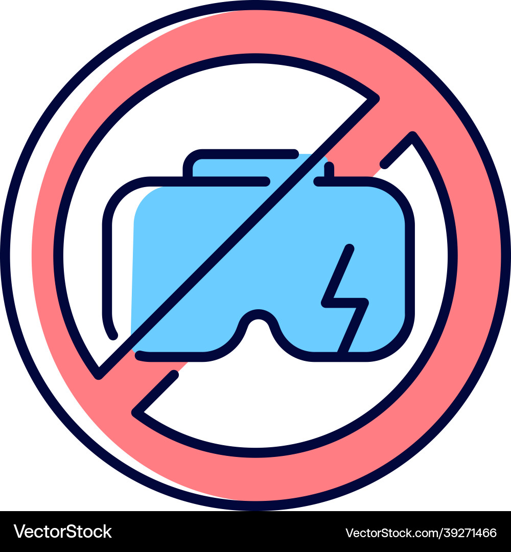 Do not use when broken rgb color manual label icon Do not use when broken rgb color manual label icon Vector Image