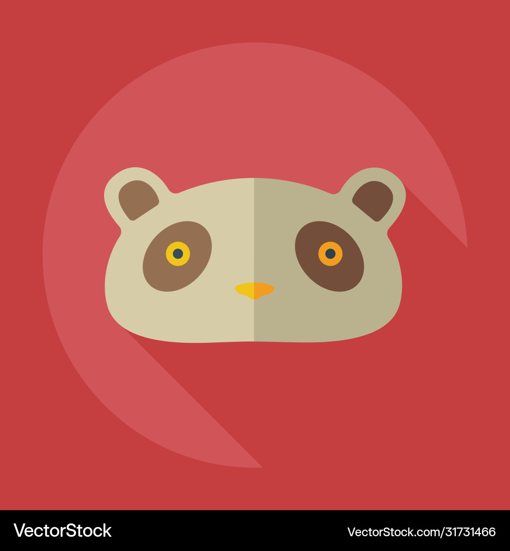 Flat modern design with shadow icons pandas Vector Image