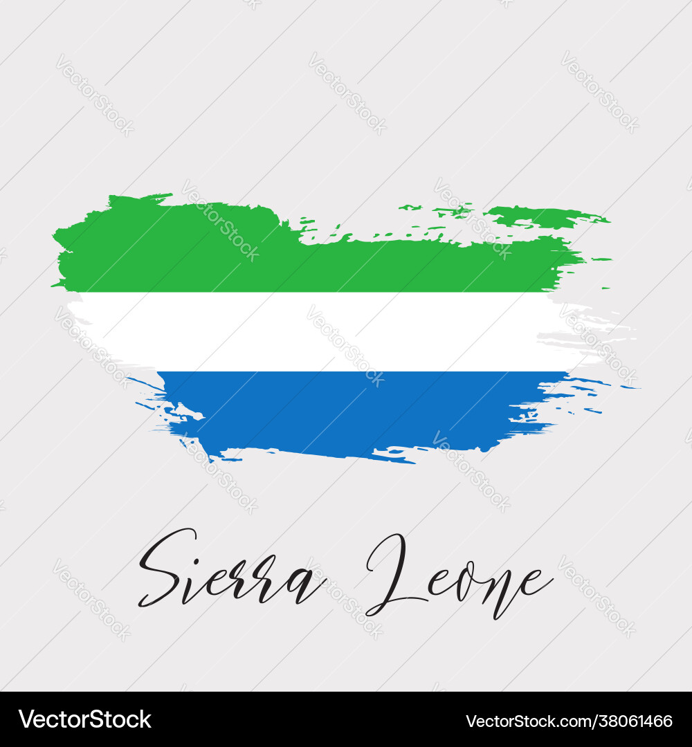 Sierra leone watercolor nationale Flagge Sierra leone watercolor nationale Flagge vektorbild