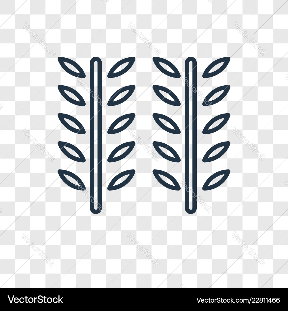 Wheat concept linear icon isolated on transparent Wheat concept linear icon isolated on transparent Vector Image