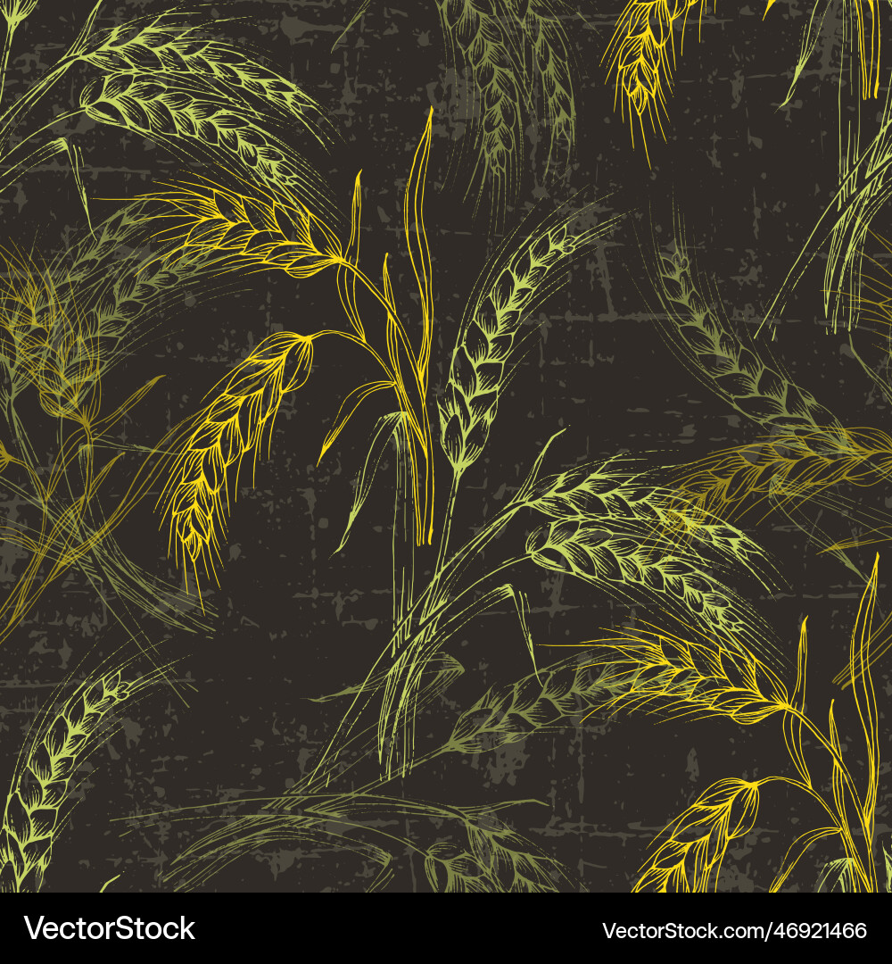 Wheat Field Pattern - Rustic Texture Vector Image