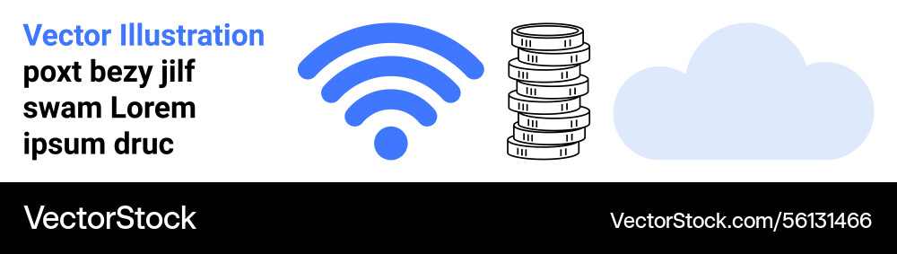 Wireless connectivity with cloud storage and data Wireless connectivity with cloud storage and data vector image