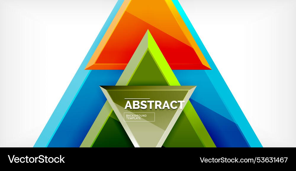 Abstract background - colorful triangles with 3d Abstract background - colorful triangles with 3d Vector Image