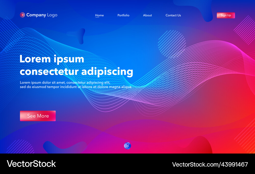 Abstract background website landing page template Abstract background website landing page template vector image