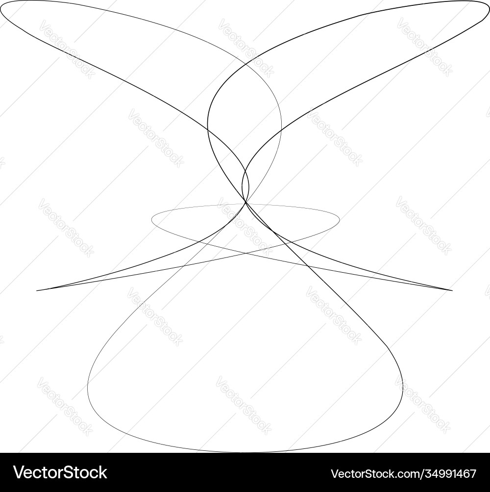 Abstract knot design element random intersecting Abstract knot design element random intersecting vector image