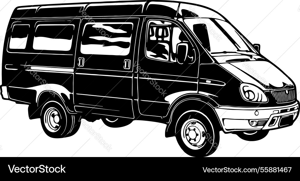 Cargo van - delivery vehicle stock Cargo van - delivery vehicle stock vector image