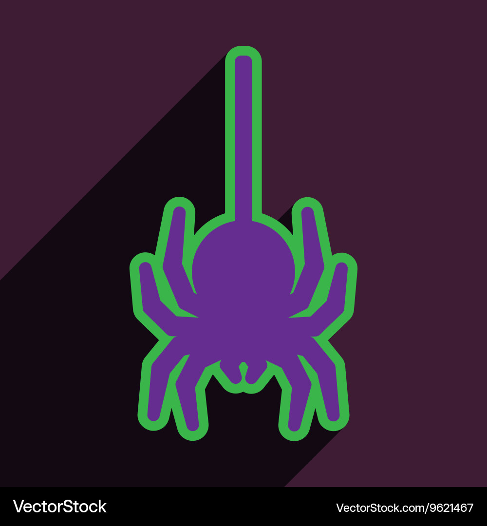 Flat with shadow icon and mobile application vector image