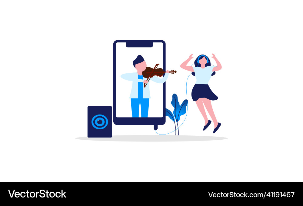 Music player application for website Vector Image