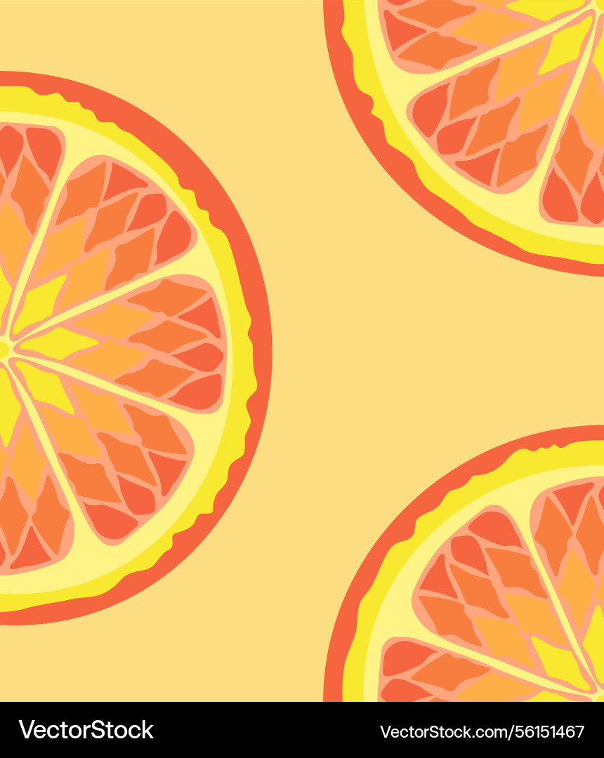 Pattern with fresh grapefruit slices Vector Image