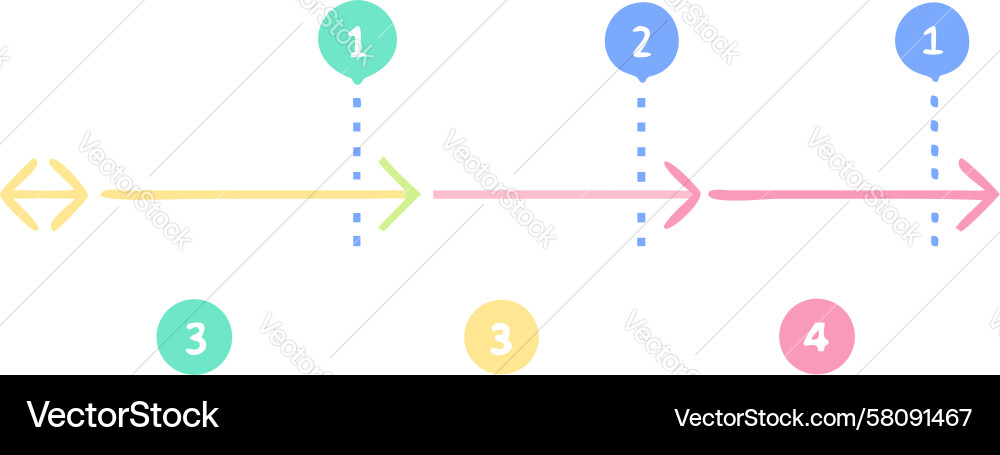 Sequential Timeline Progress Bar Vector Image