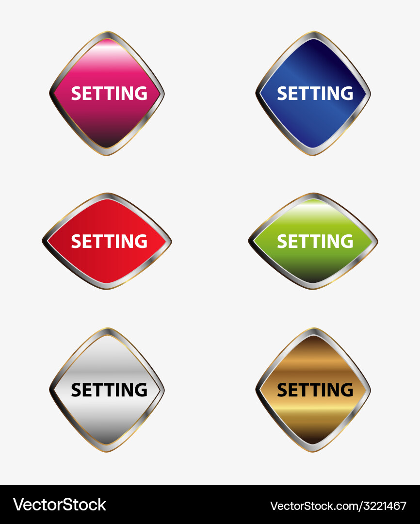 Setting icon button Vector Image