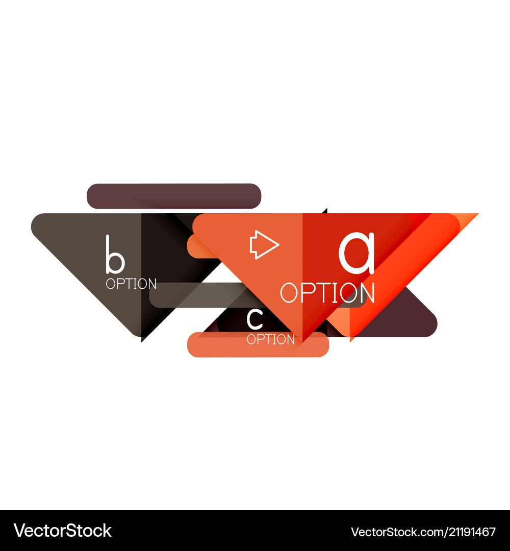 Triangle data visualization design option Triangle data visualization design option vector image