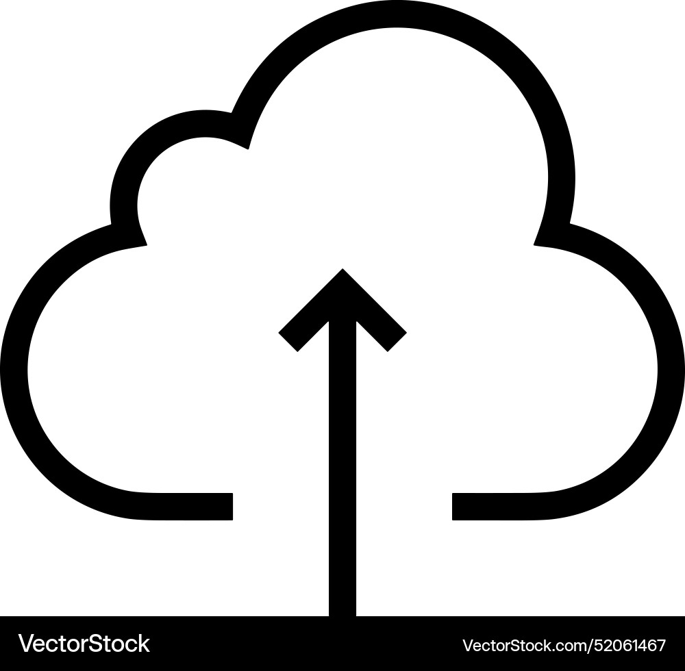 Upload outline icon symbol image Vector Image