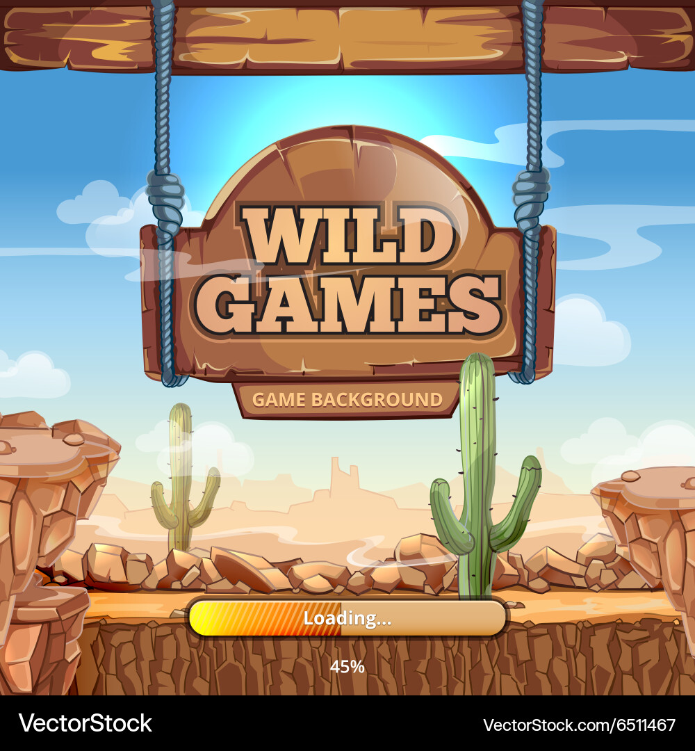 Wild West Loading Screen vector image