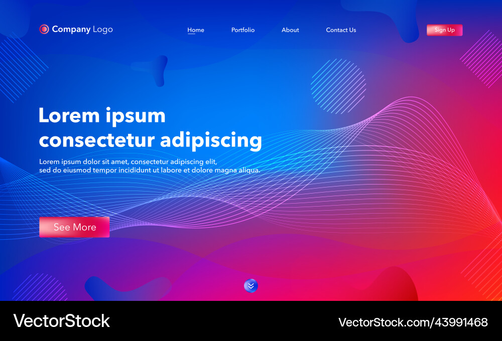 Abstract background website landing page template Abstract background website landing page template vector image