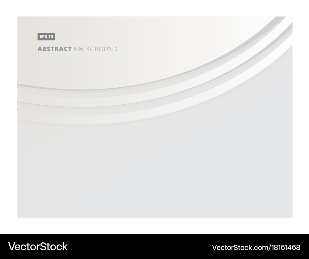 Abstract background white and gray with curve Vector Image