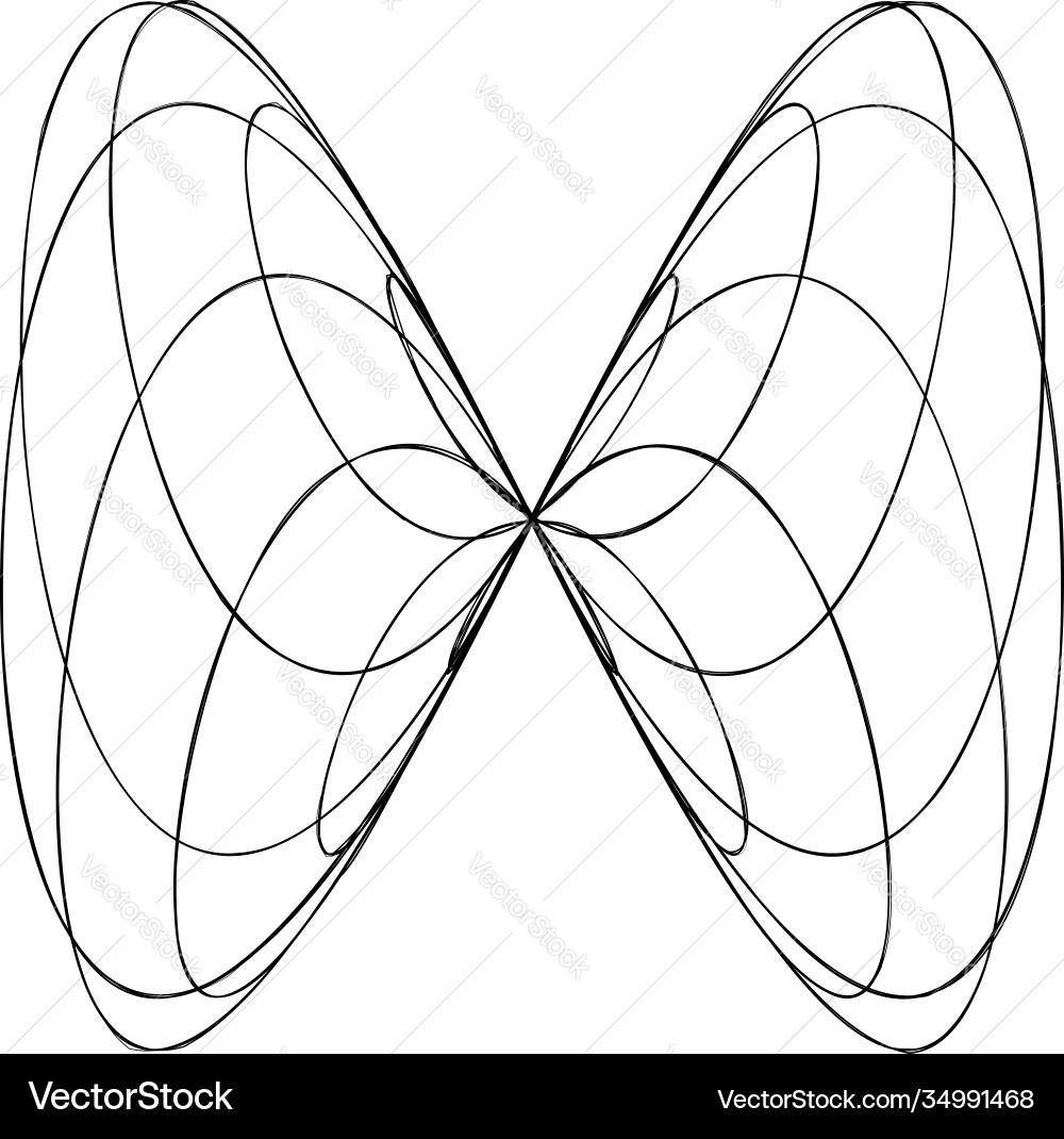 Abstract knot design element random intersecting Abstract knot design element random intersecting vector image