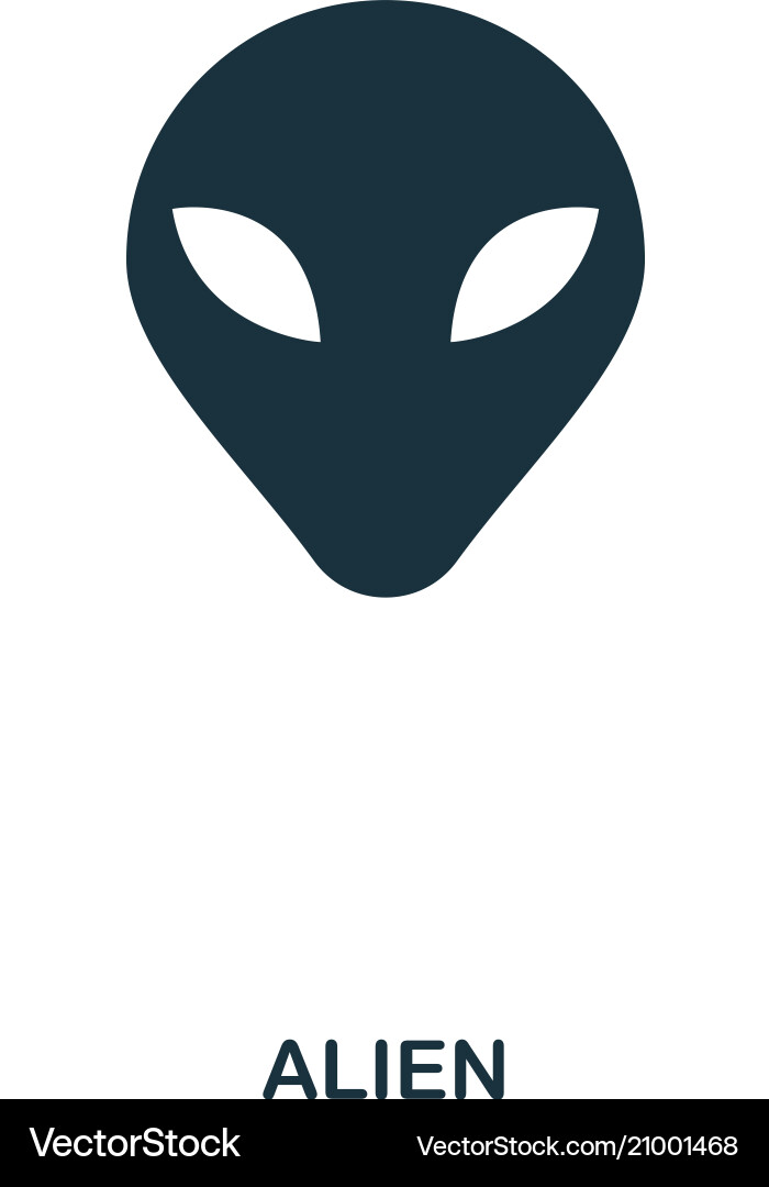 Alien icon flat style design ui vector image