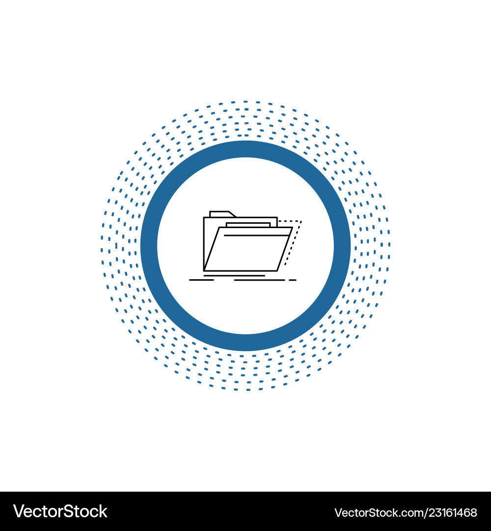 Archive catalog directory files folder line icon Archive catalog directory files folder line icon vector image