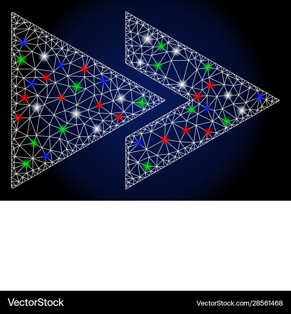 Bright mesh network rewind forward with flare Bright mesh network rewind forward with flare vector image
