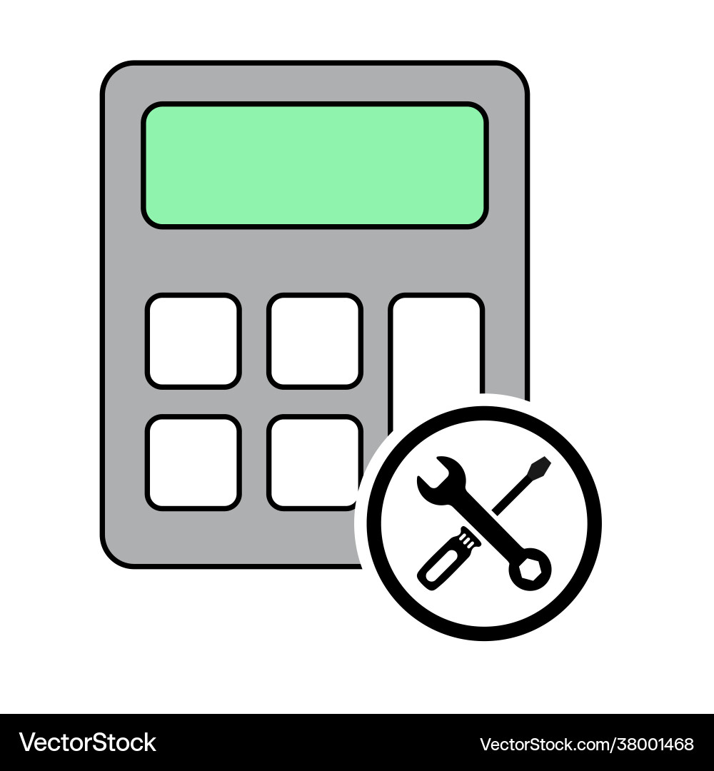 Calculator icon mathematics web button internet Vector Image